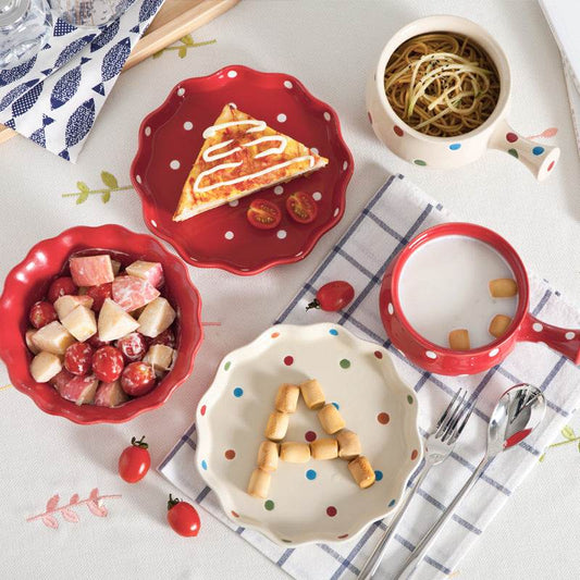 Cute dessert bowl soup bowl set - Mubimart