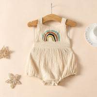 Cute newborn baby rainbow jumpsuit - Mubimart