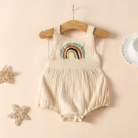 Cute newborn baby rainbow jumpsuit - Mubimart -  