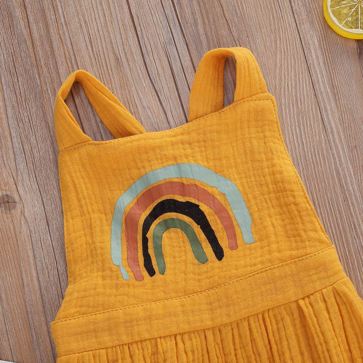 Cute newborn baby rainbow jumpsuit - Mubimart