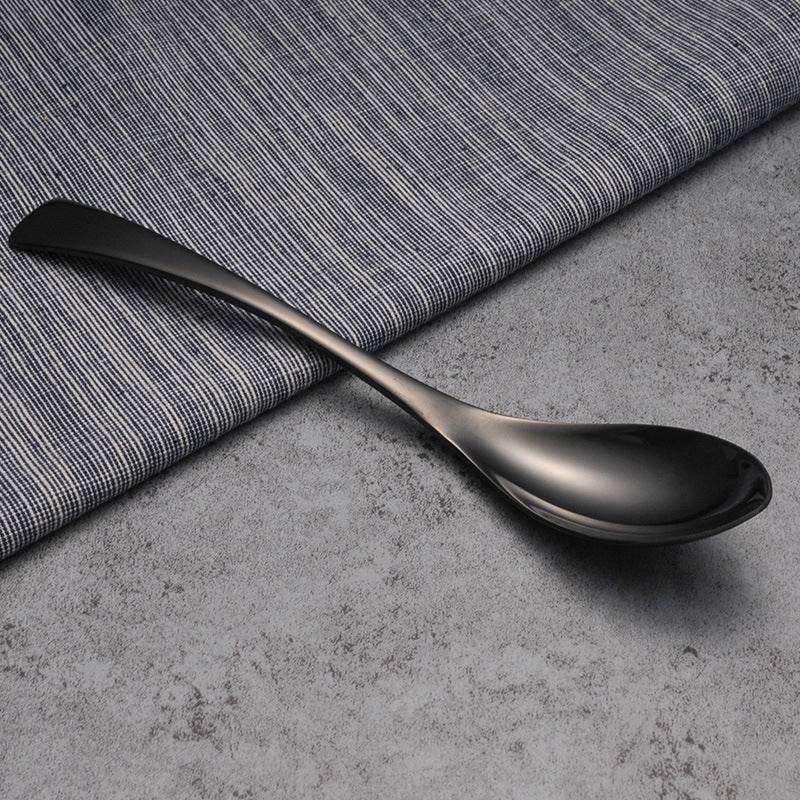 Cutlery Cutlery Stainless Steel Western Tableware Titanium Plated Black Gold - Mubimart
