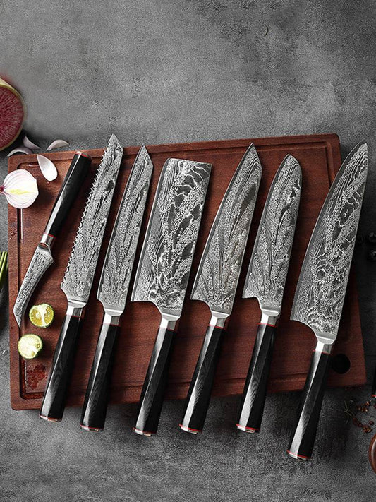 Damascus Steel Knife Chef's Knife Set Knife - Mubimart