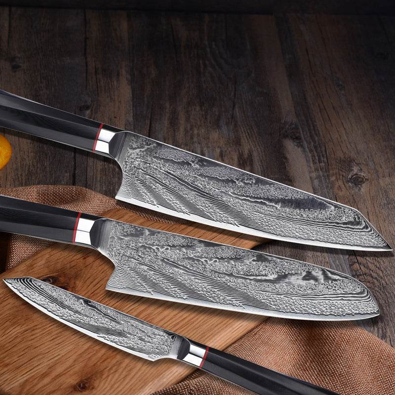 Damascus Steel Knife Chef's Knife Set Knife - Mubimart