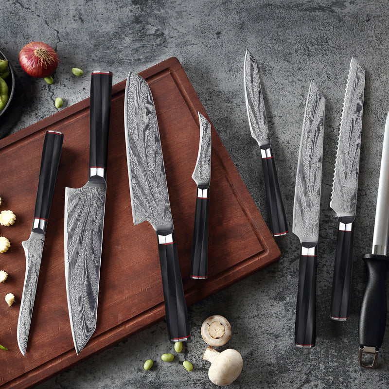 Damascus Steel Knife Chef's Knife Set Knife - Mubimart -  