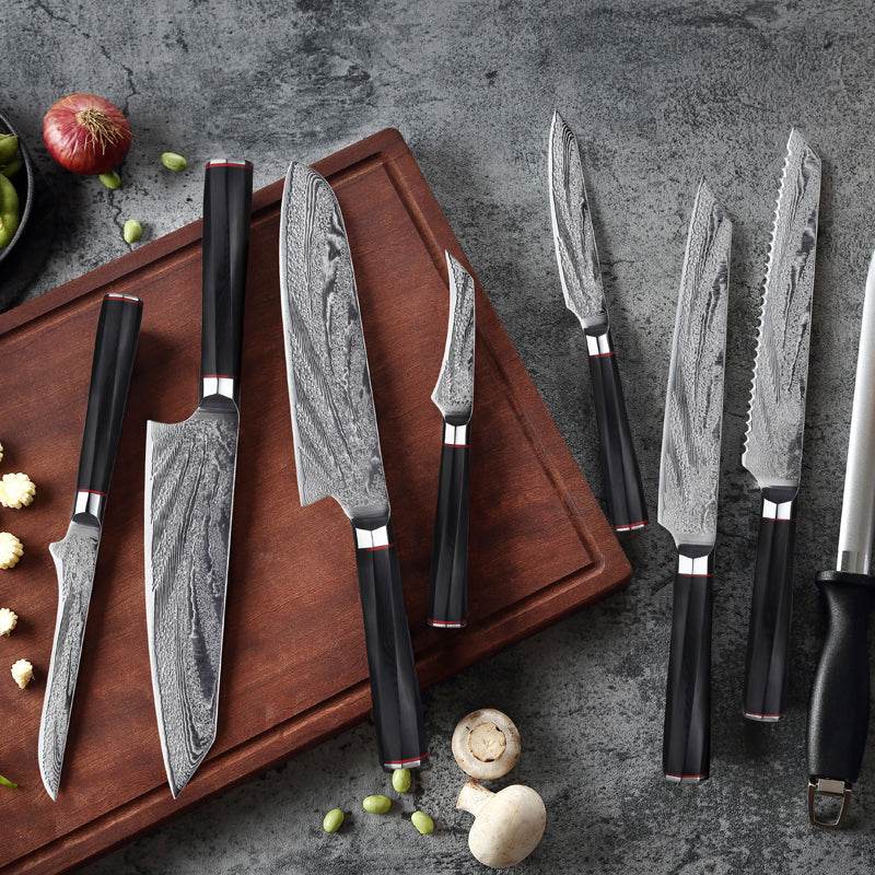 Damascus Steel Knife Chef's Knife Set Knife - Mubimart