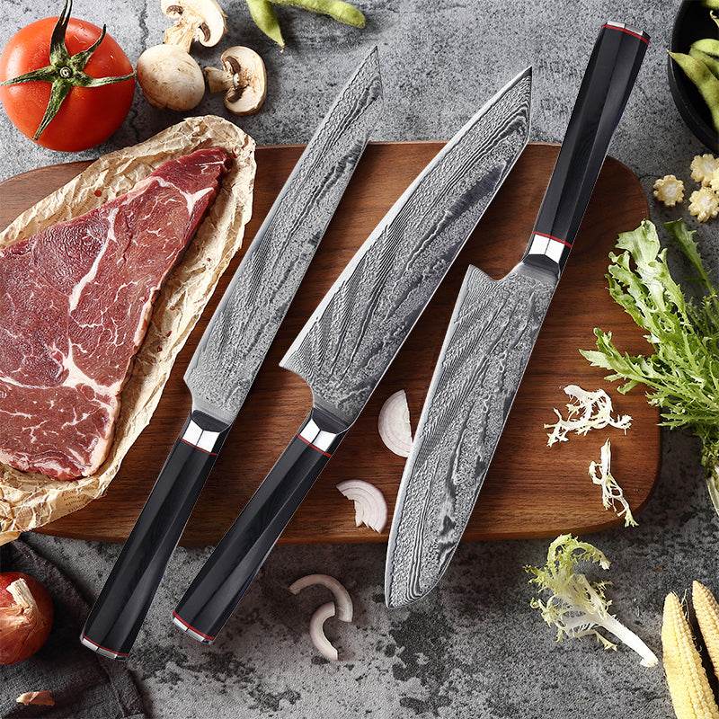 Damascus Steel Knife Chef's Knife Set Knife - Mubimart