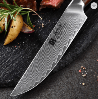 Damascus Steel Knife Professional Steak Knife Set Western Knife Steak Knife Main Dinner Knife - Mubimart