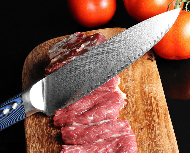Damascus knife Japanese VG10 kitchen knife chef knife - Mubimart