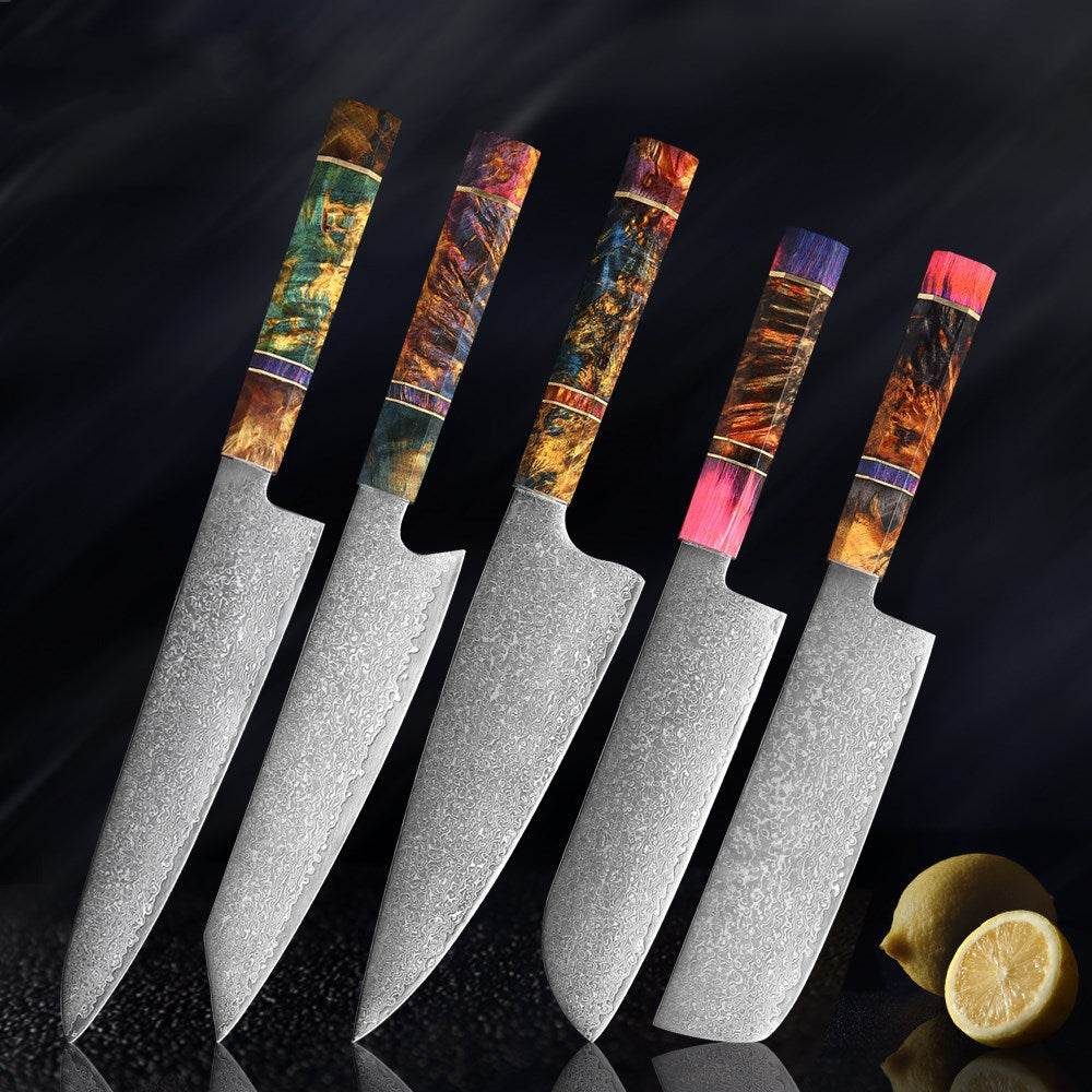 Damascus knife set - Mubimart