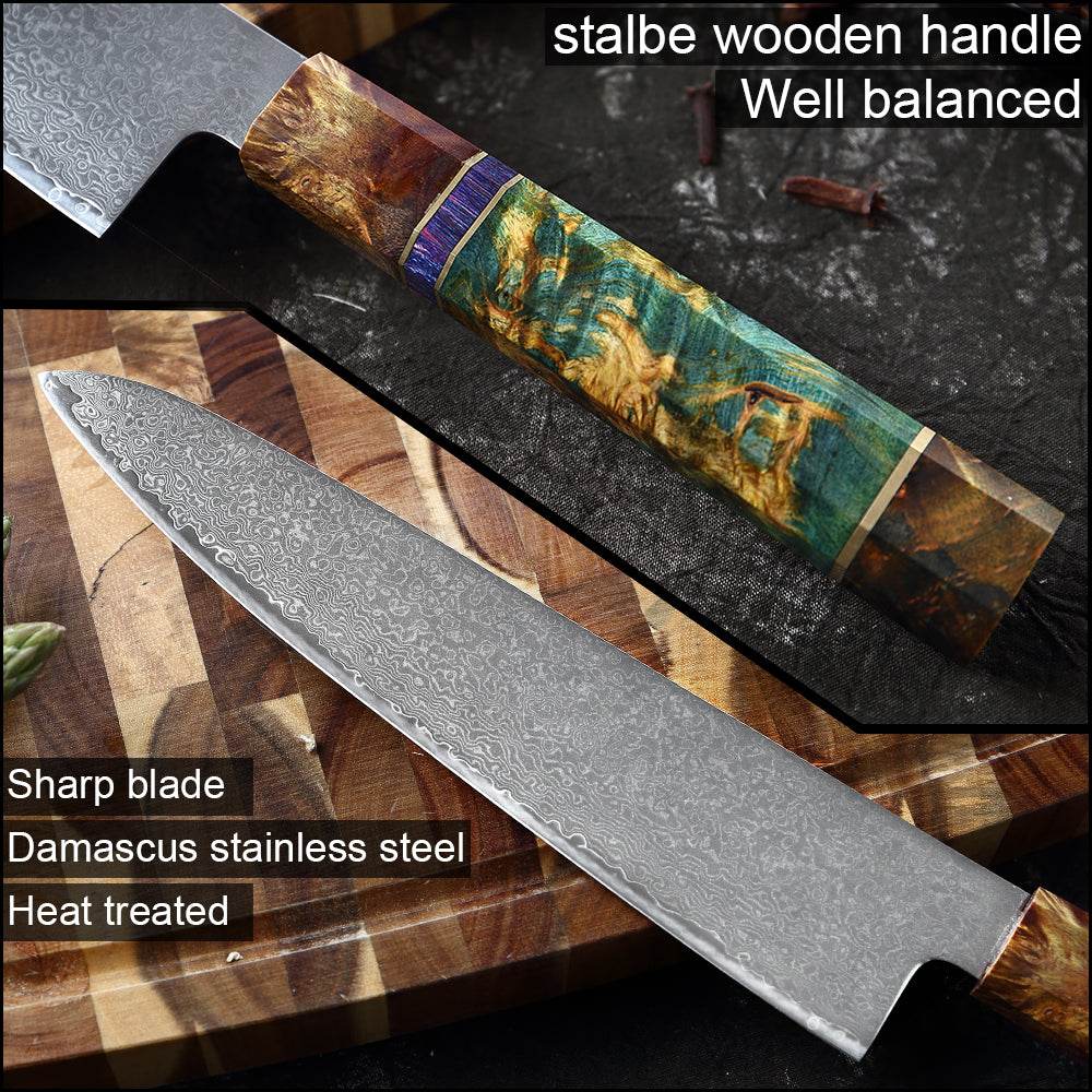 Damascus knife set - Mubimart