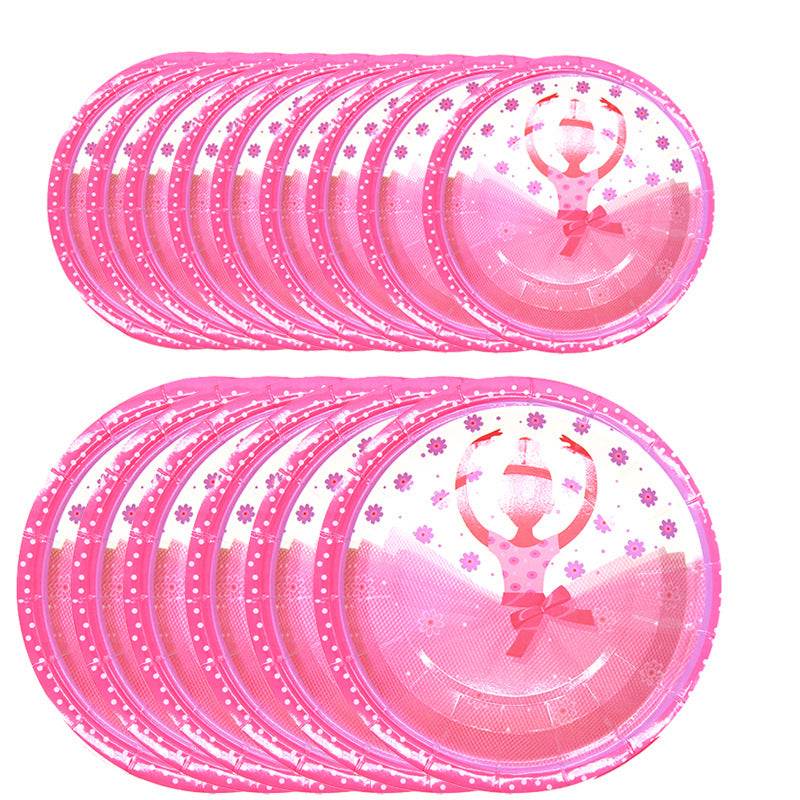 Dancing Girl Birthday Party Decoration Supplies Disposable - Mubimart