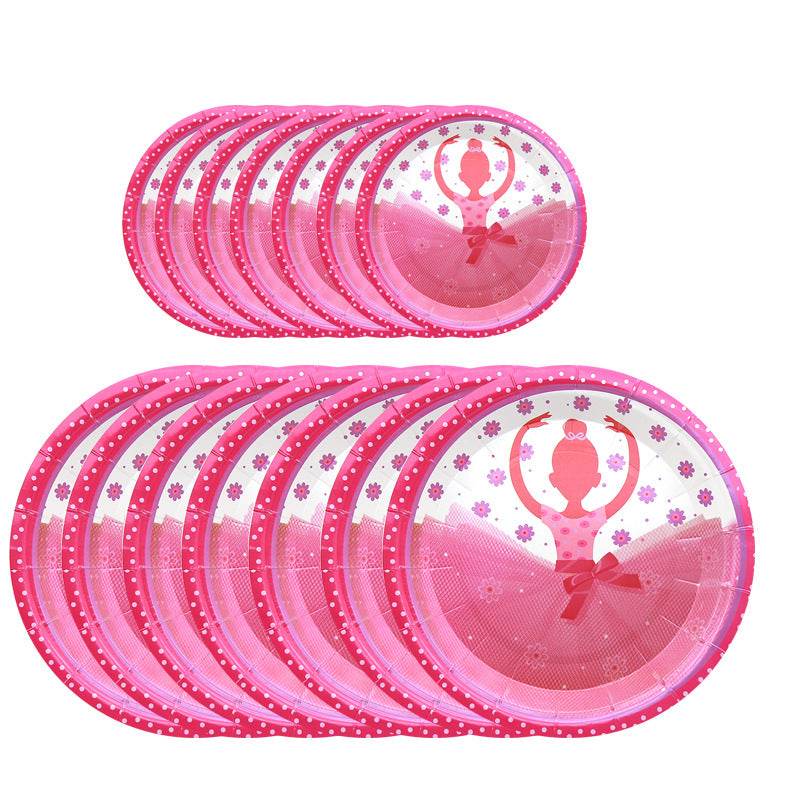 Dancing Girl Birthday Party Decoration Supplies Disposable - Mubimart