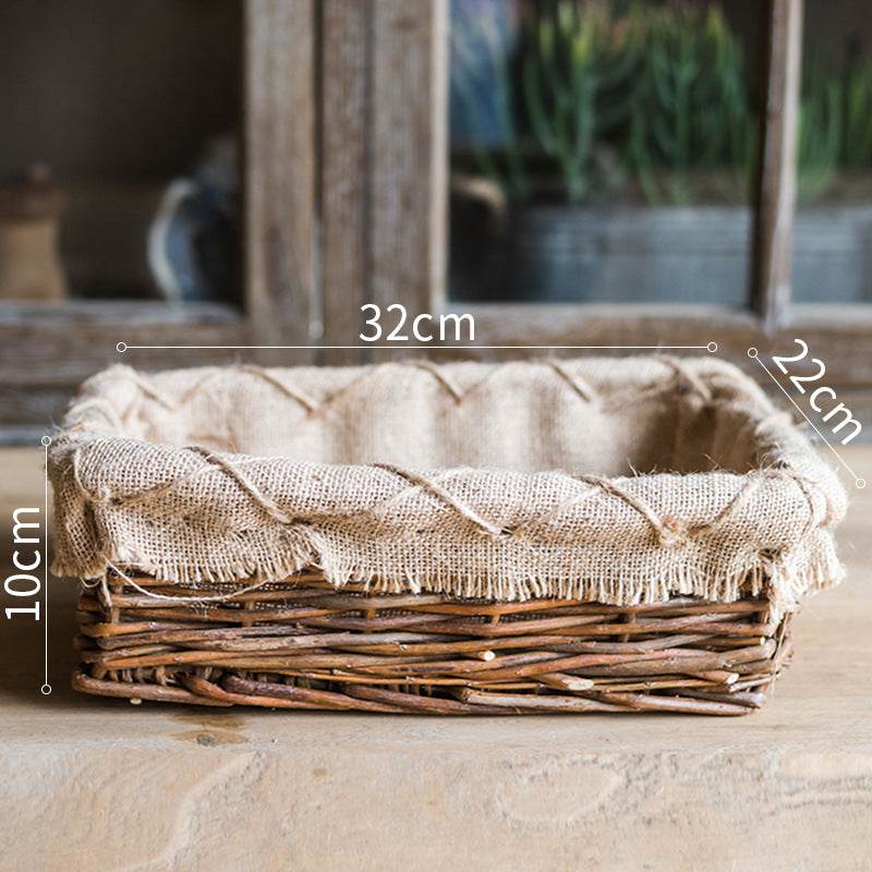 Decorative Vegetable Basket, Fruit Basket, Mari Wicker Flower Ware - Mubimart