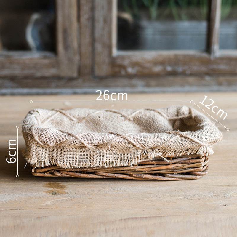 Decorative Vegetable Basket, Fruit Basket, Mari Wicker Flower Ware - Mubimart