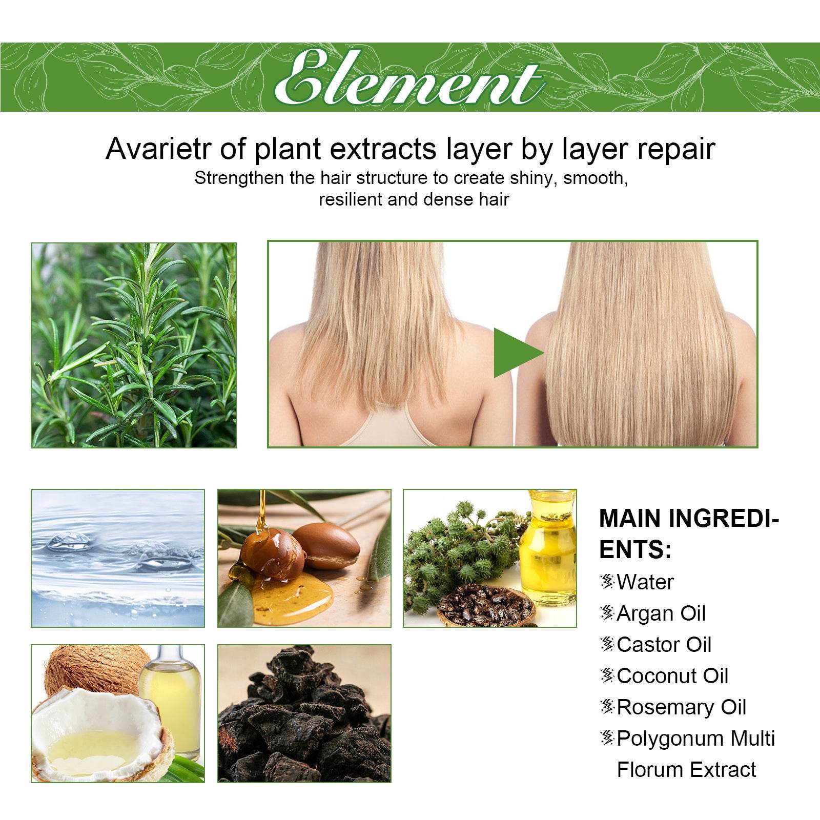 Dense Hair Essential Oil Repair Dry And Damaged - Mubimart