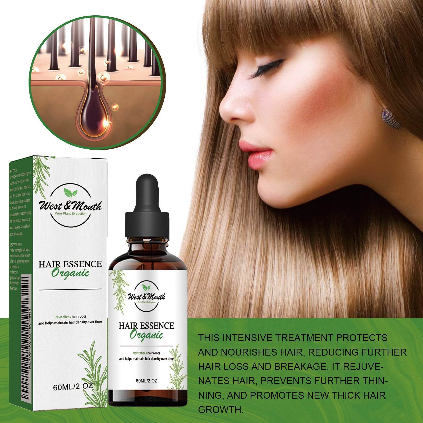 Dense Hair Essential Oil Repair Dry And Damaged - Mubimart