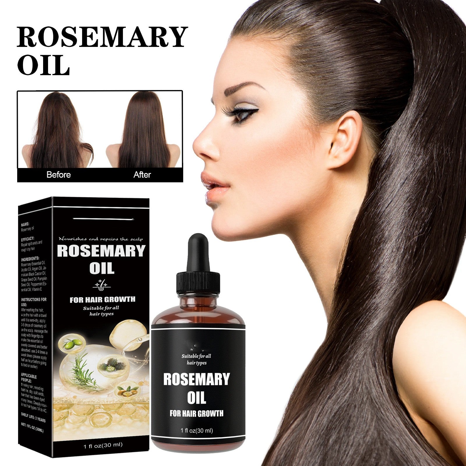 Dense Hair Soft Care Repair Hair Quality Damaged Hair Tail Dry And Frizz - Mubimart -  