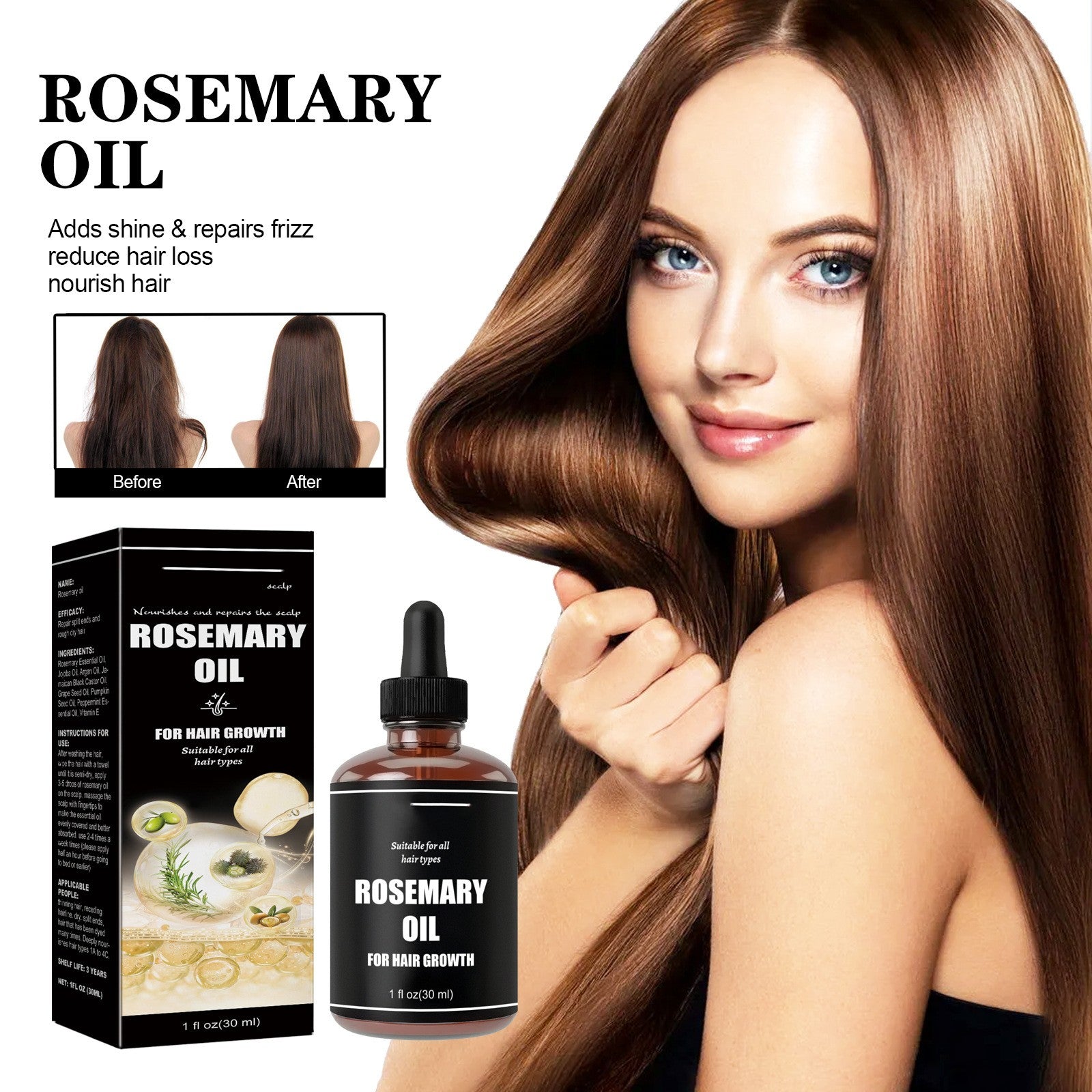 Dense Hair Soft Care Repair Hair Quality Damaged Hair Tail Dry And Frizz - Mubimart -  