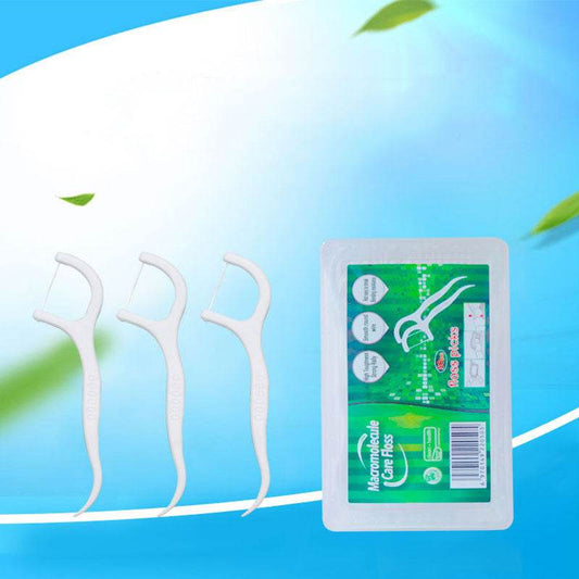 Dental Floss 50 Square Boxed Dental Floss Sticks - Mubimart
