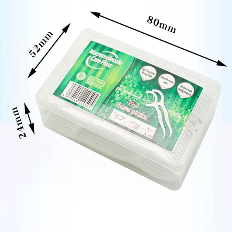 Dental Floss 50 Square Boxed Dental Floss Sticks - Mubimart