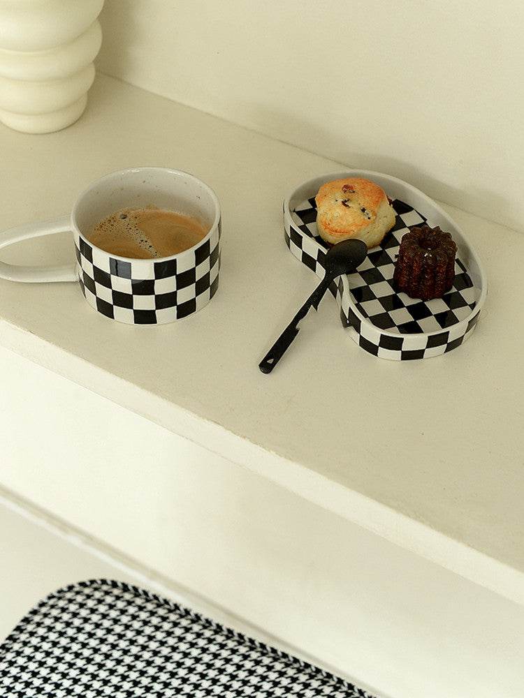 Design Retro Checkerboard Tray Cake Tray - Mubimart