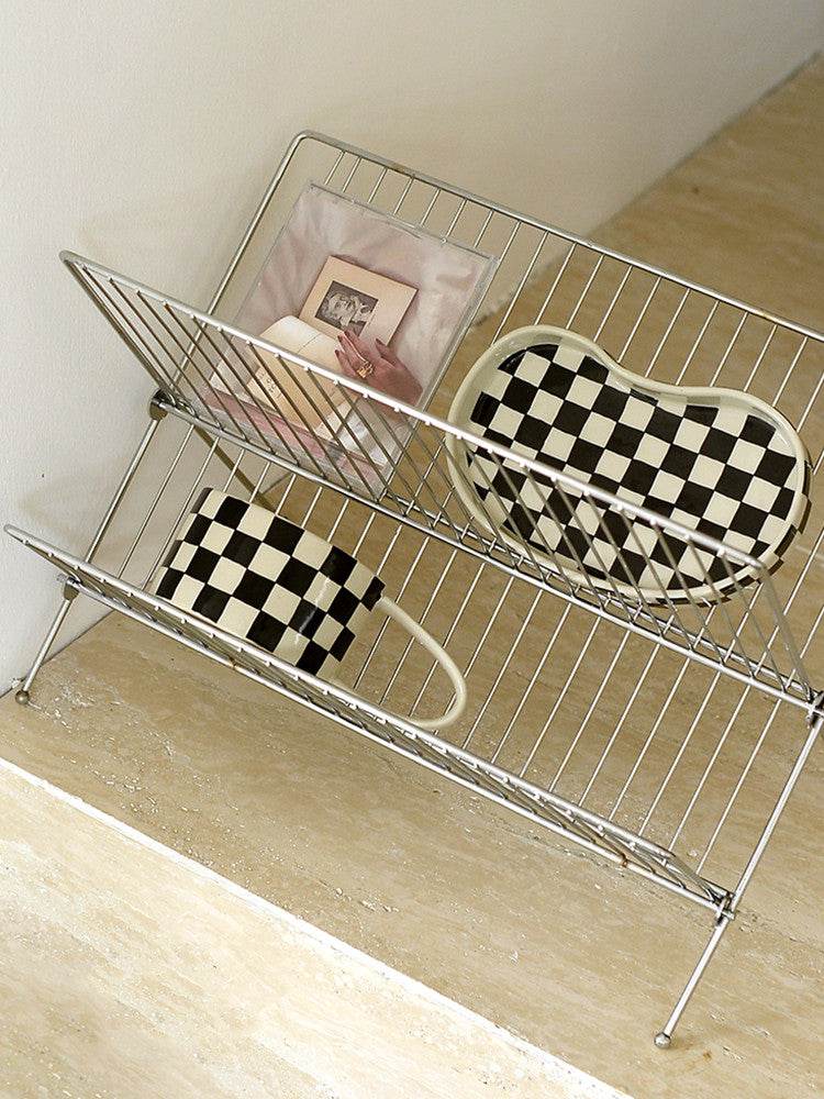 Design Retro Checkerboard Tray Cake Tray - Mubimart