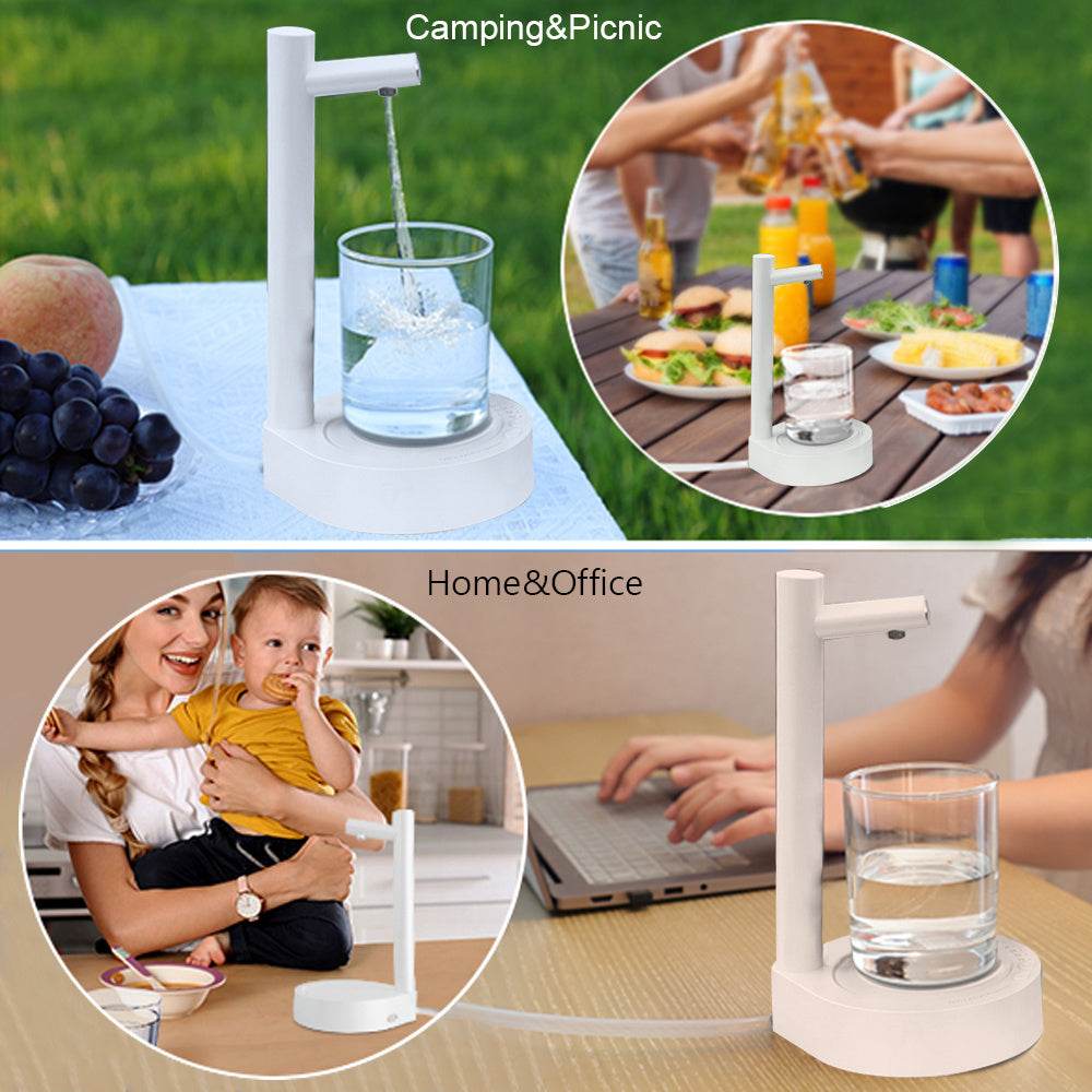 Desk Dispenser Electric Water Gallon Automatic Water Bottle Dispenser Rechargeable Water Dispenser - Mubimart