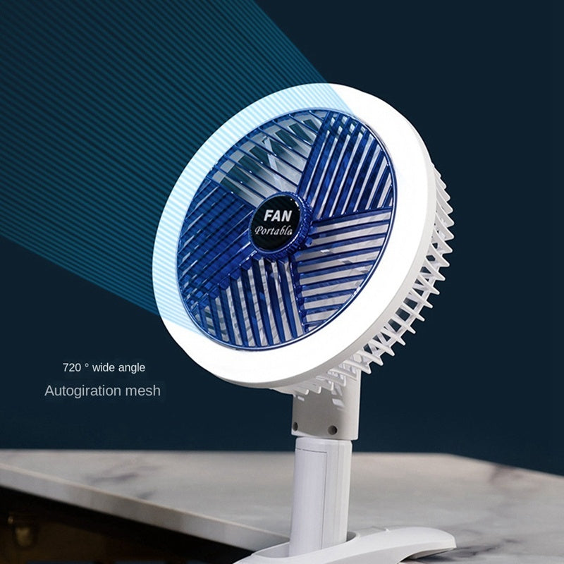 Desktop Electric Fan Clip Fan Rechargeable Office Student Dormitory With Desk Lamp Fan Wall Hanging Small Mute Fan - Mubimart -  