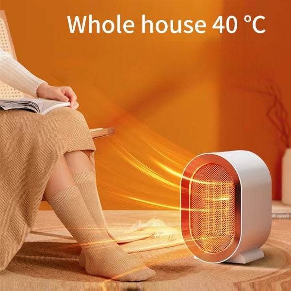 Desktop Electric Heater Mini Portable Fan Heater 220V PTC Ceramic Heating Warm Air Blower Home Office Warmer Machine - Mubimart