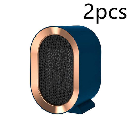 Desktop Electric Heater Mini Portable Fan Heater 220V PTC Ceramic Heating Warm Air Blower Home Office Warmer Machine - Mubimart