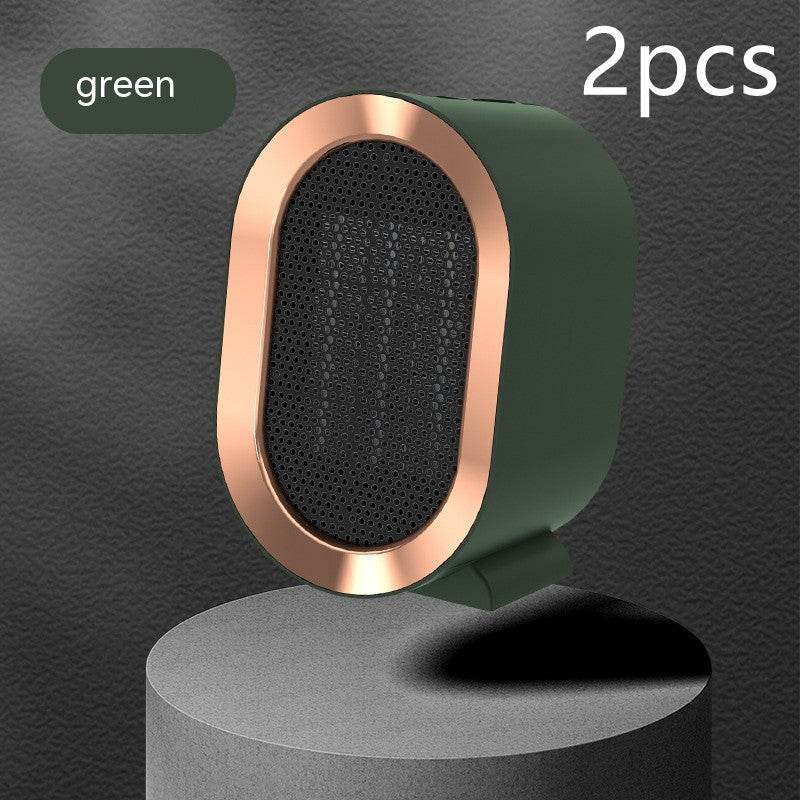 Desktop Electric Heater Mini Portable Fan Heater 220V PTC Ceramic Heating Warm Air Blower Home Office Warmer Machine - Mubimart