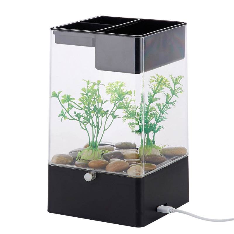 Desktop acrylic transparent fish tank - Mubimart