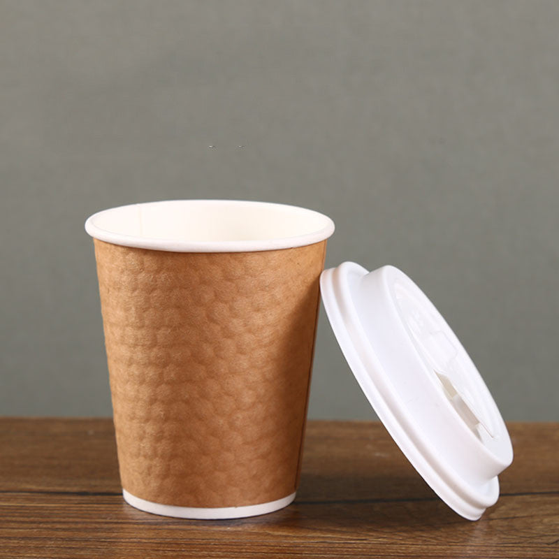 Diamond Paper Disposable With Lid Coffee Takeaway Packing Cup - Mubimart -  