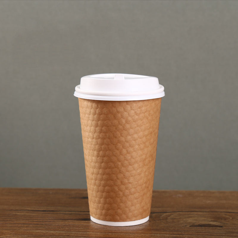 Diamond Paper Disposable With Lid Coffee Takeaway Packing Cup - Mubimart -  