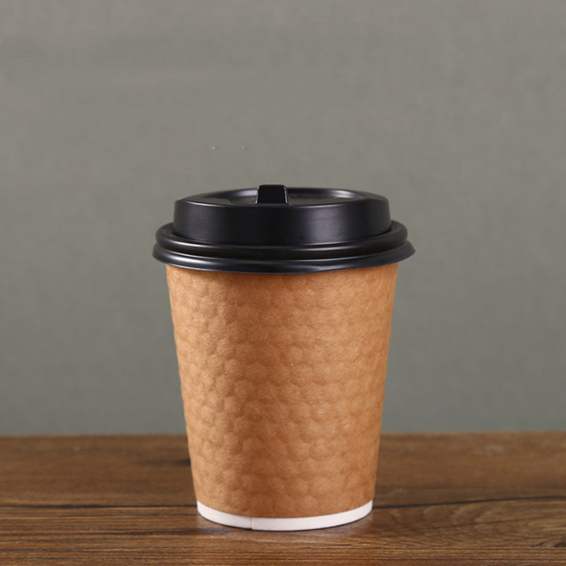 Diamond Paper Disposable With Lid Coffee Takeaway Packing Cup - Mubimart -  