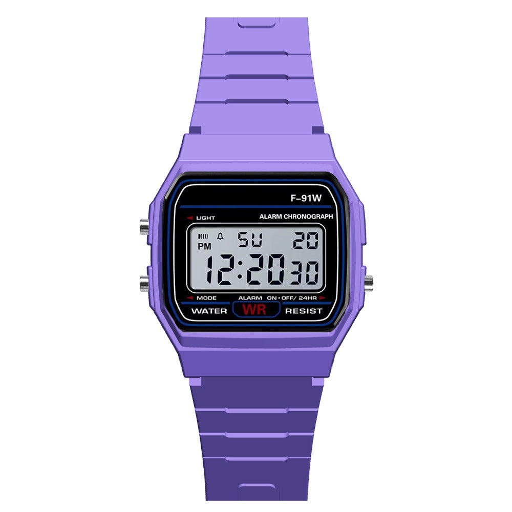 Digital Display Waterproof Round Watch  Children Electronic Watch - Mubimart -  