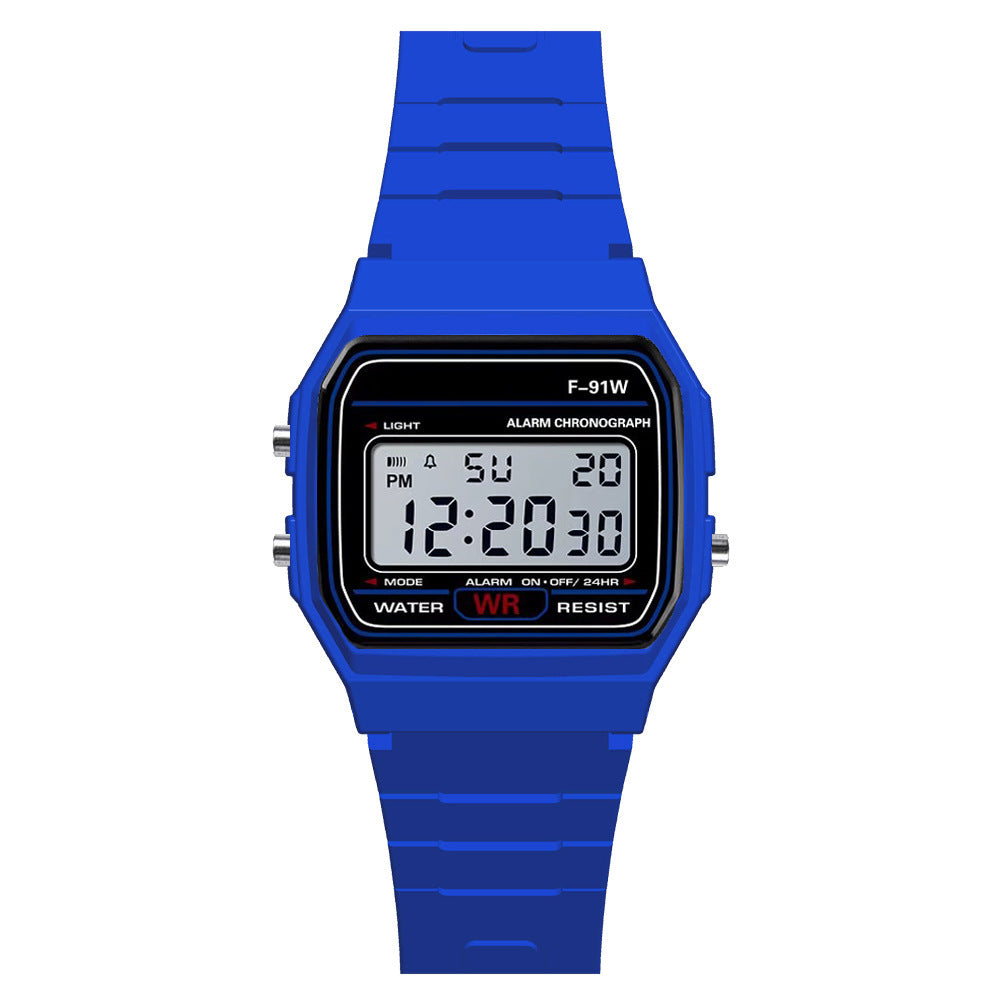 Digital Display Waterproof Round Watch  Children Electronic Watch - Mubimart -  