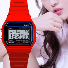 Digital Display Waterproof Round Watch  Children Electronic Watch - Mubimart - Watches 