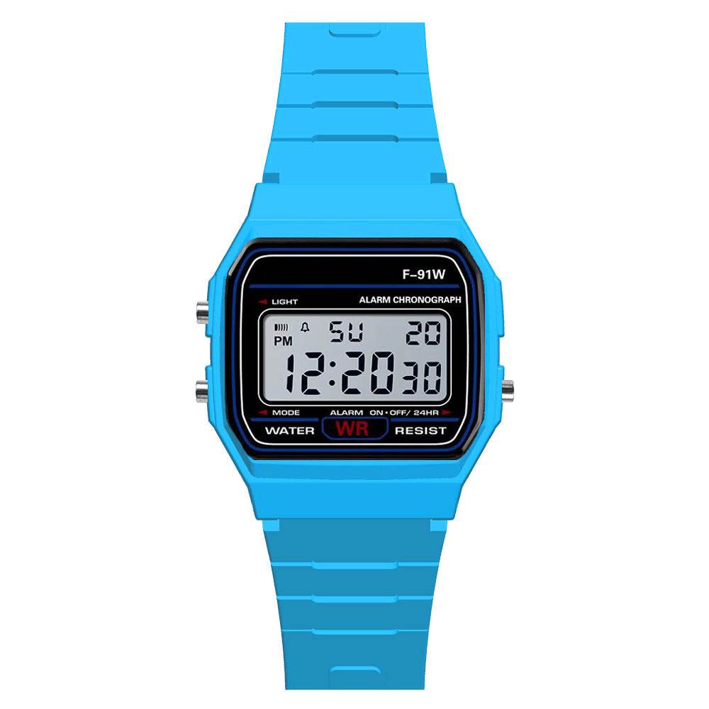 Digital Display Waterproof Round Watch Children Electronic Watch - Mubimart