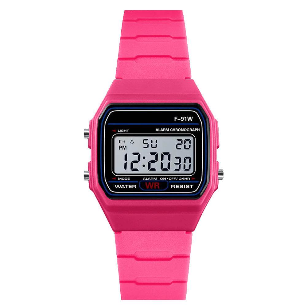 Digital Display Waterproof Round Watch Children Electronic Watch - Mubimart