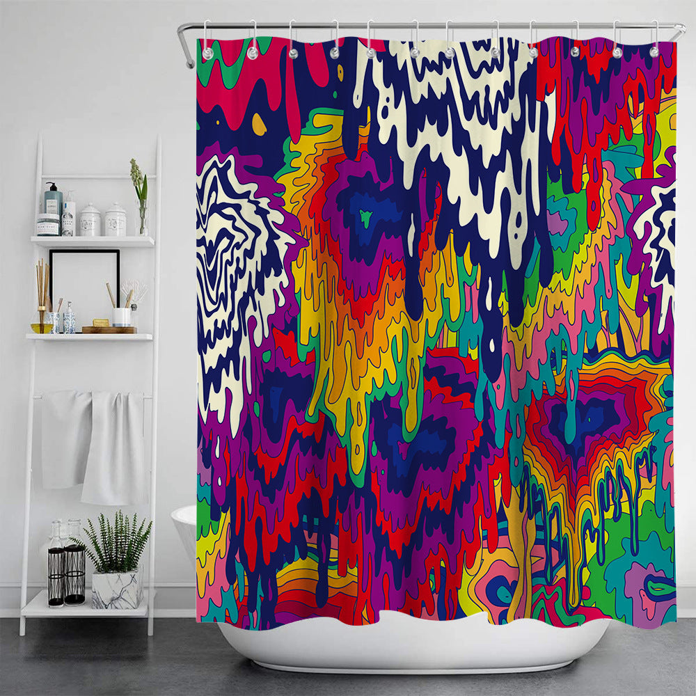 Digital Print-free Bathroom Curtain - Mubimart - Bathroom Curtain 