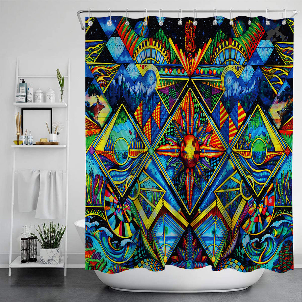 Digital Print-free Bathroom Curtain - Mubimart -  