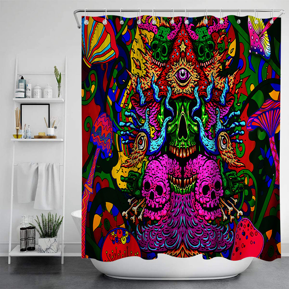 Digital Print-free Bathroom Curtain - Mubimart -  