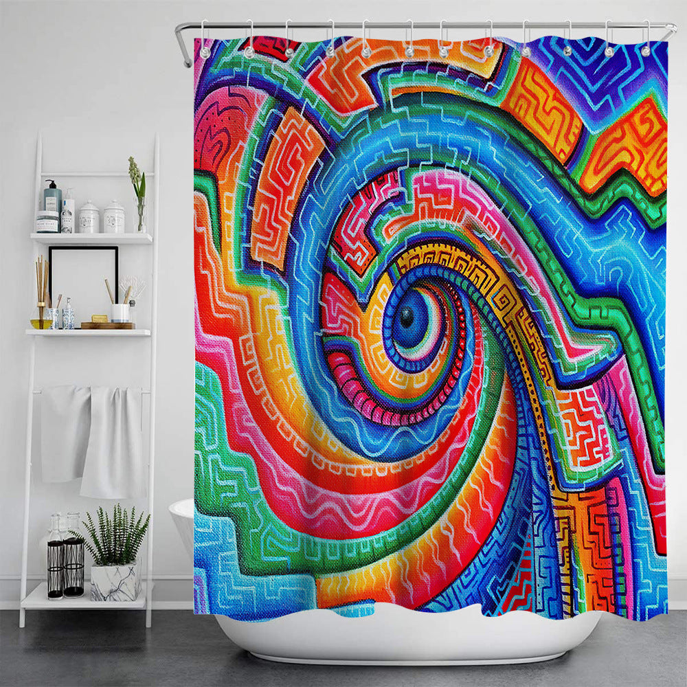 Digital Print-free Bathroom Curtain - Mubimart -  