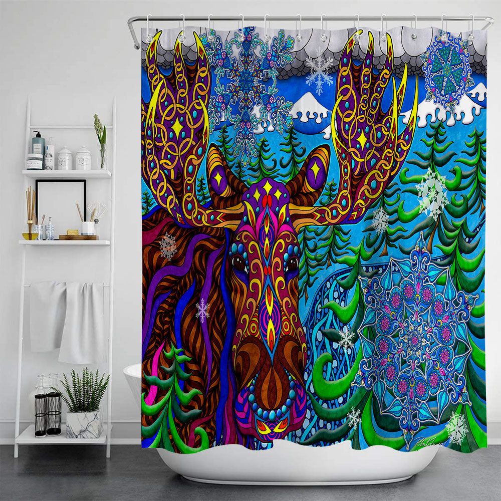 Digital Print-free Bathroom Curtain - Mubimart -  