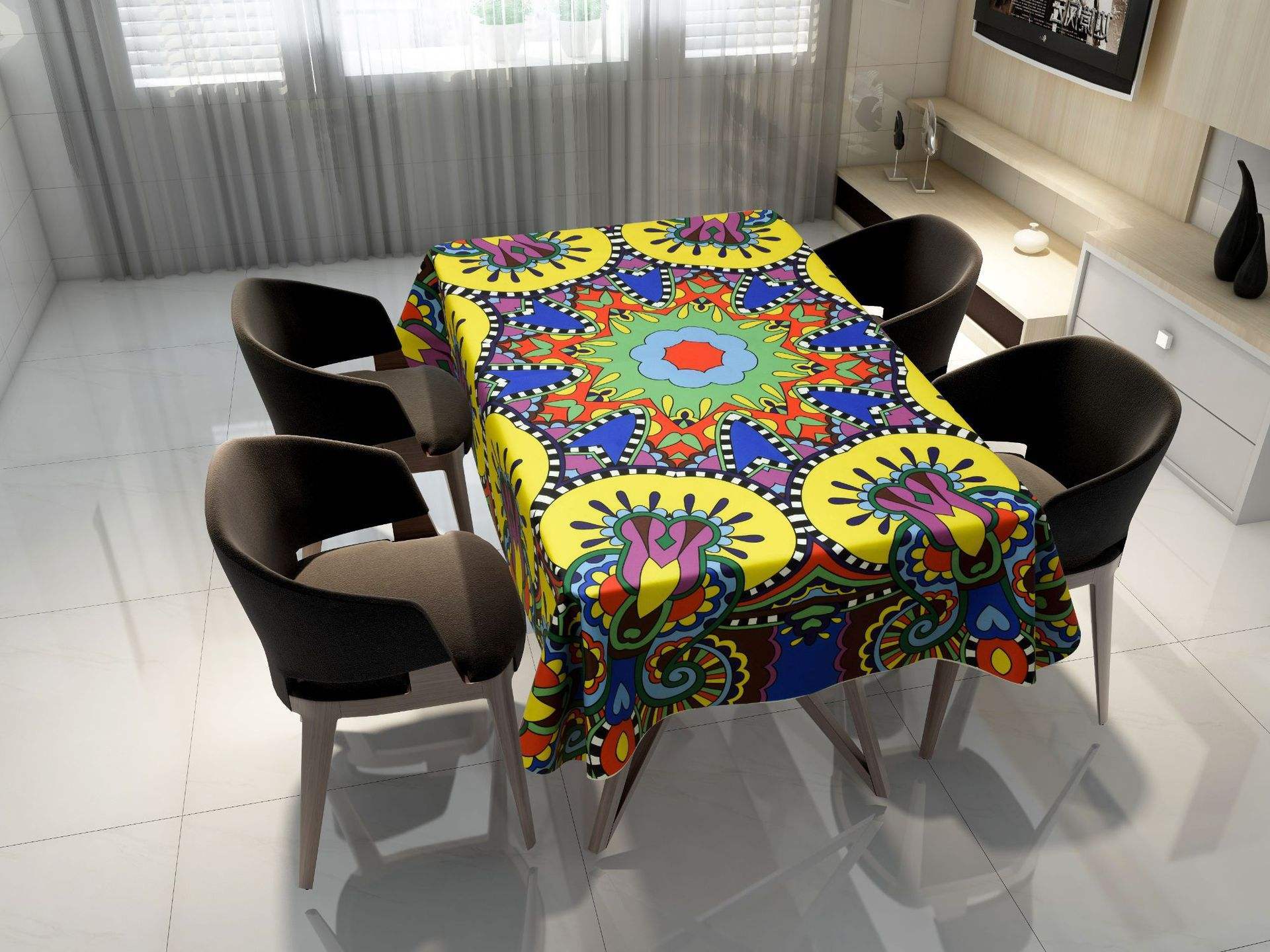 Digital printed tablecloth - Mubimart -  