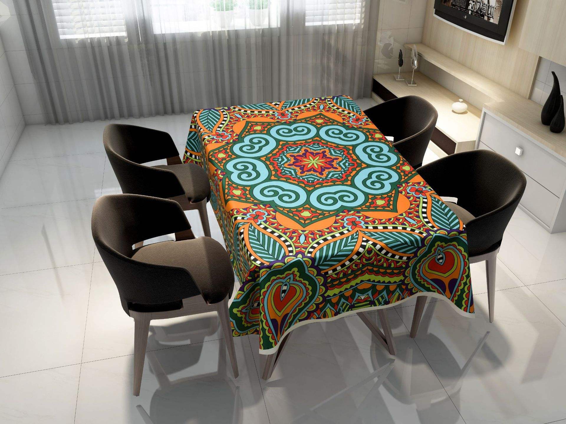 Digital printed tablecloth - Mubimart -  