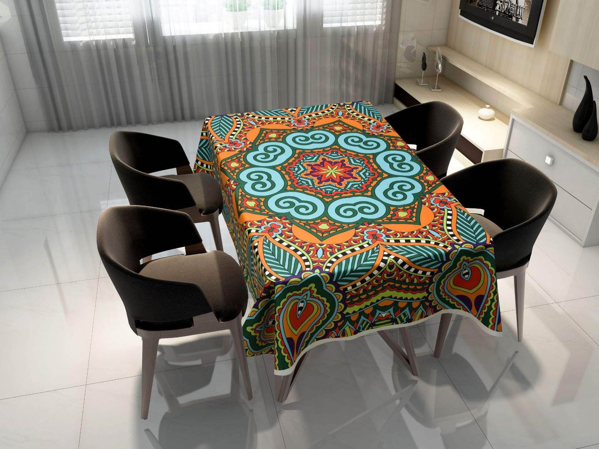 Digital printed tablecloth - Mubimart