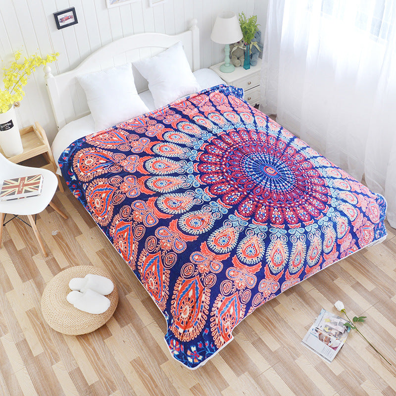 Digital three-dimensional printing flannel blanket - Mubimart -  