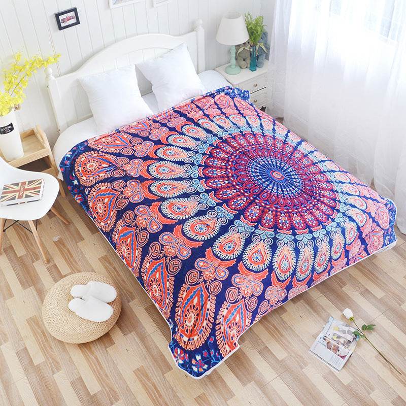 Digital three-dimensional printing flannel blanket - Mubimart